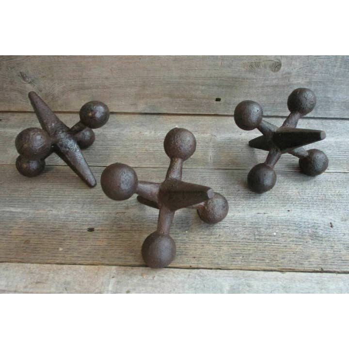 Midwest Craft House - Wholesale Decorative Tabletop Object - CAST IRON JACKS 5 1/2" x 5 1/2"