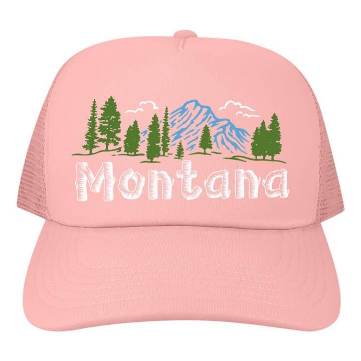 The Coin Laundry – Großhandel Trucker-Cap – Unisex – Montana Trucker-Mütze mit Log-Buchstaben — Baseballmütze mit Netzrückseite1