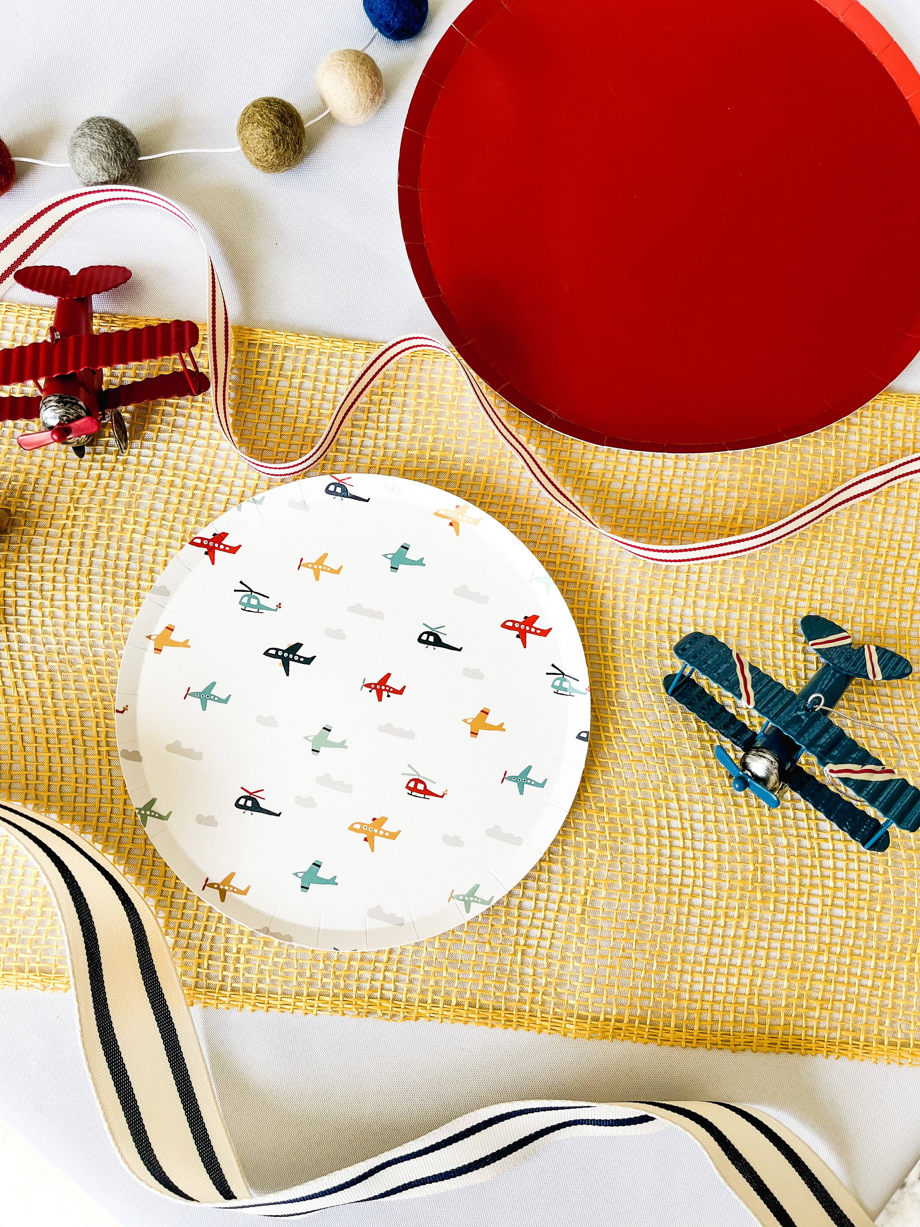 Josi James – Prato descartável por atacado – Prato Descartável Redondo Clássico Vermelho1