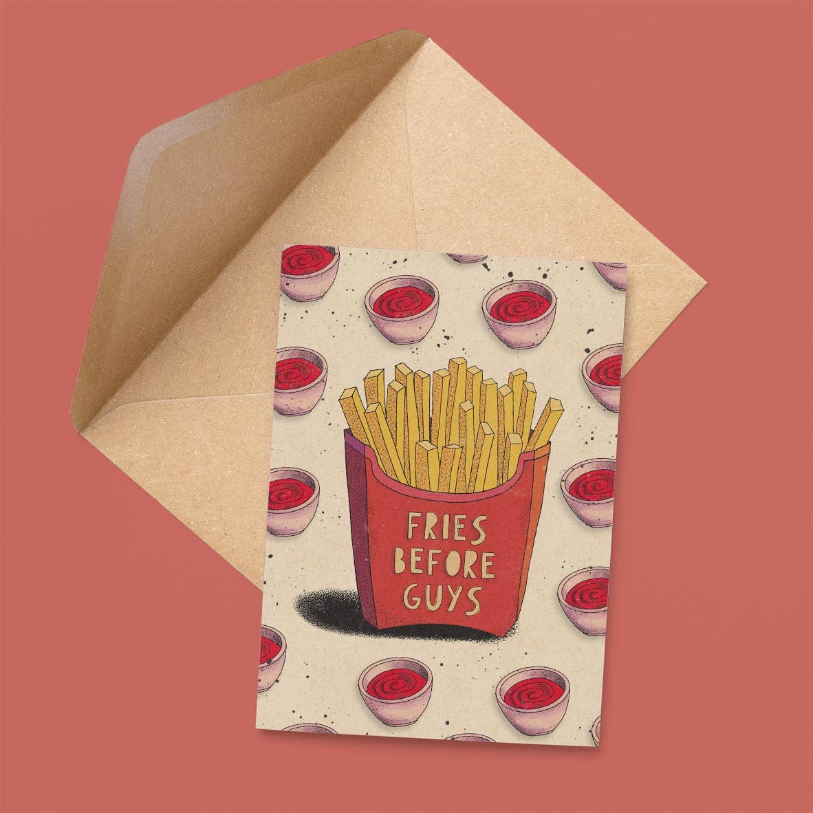 Pretty Good Cards - Wholesale Friendship Card - Fries Before Guys Card1