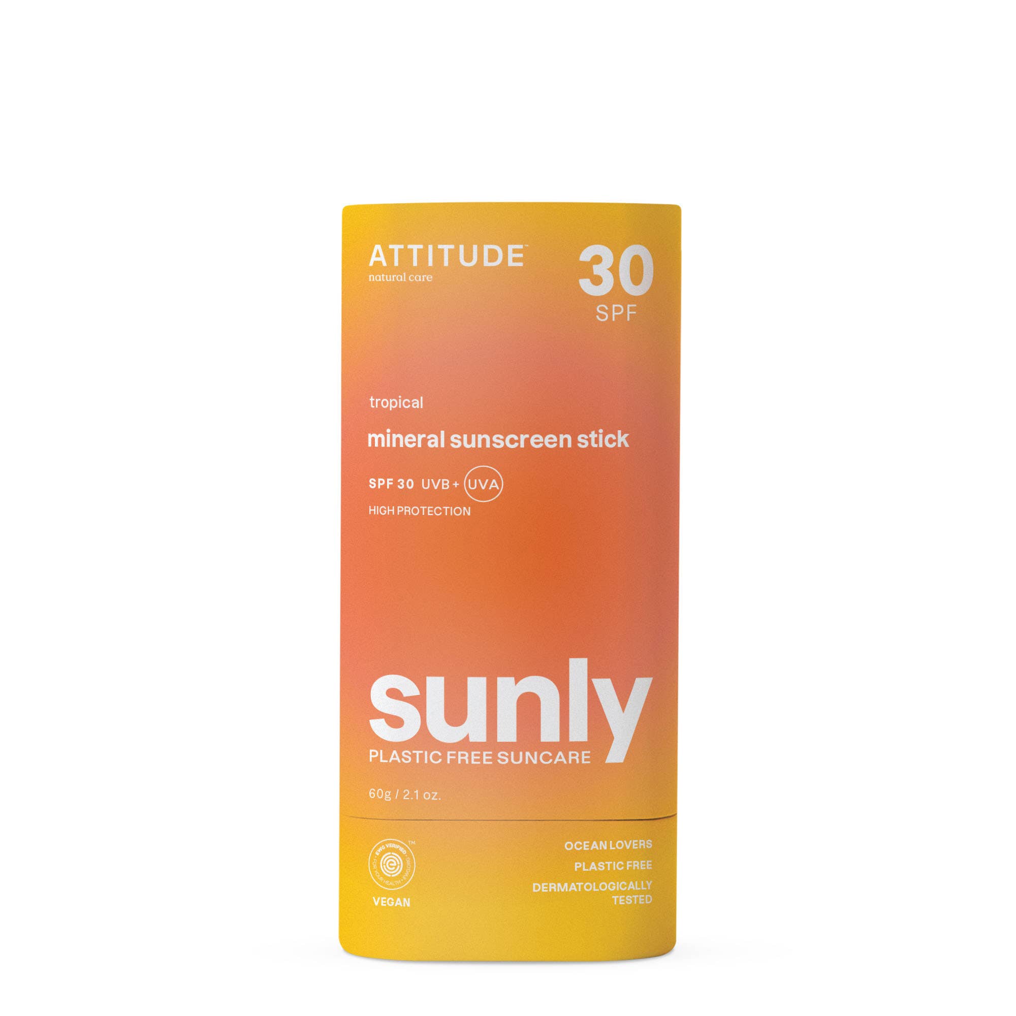Brand Organic – wholesale Sunscreen – ATTITUDE Sunly Tropical Sunscreen Stick SPF 30 60g
