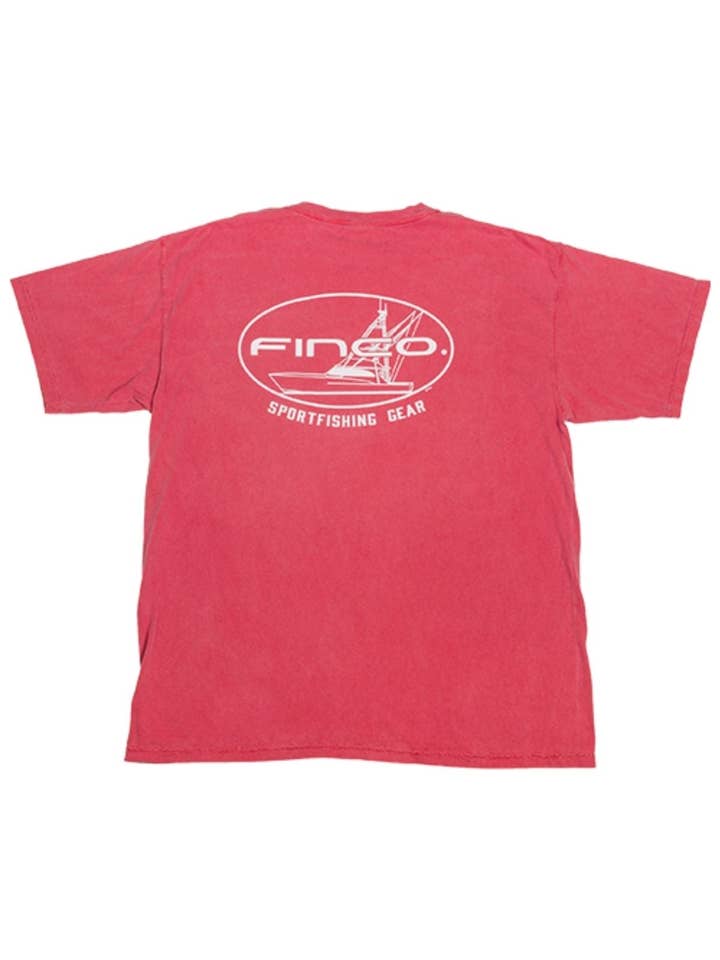 Outrigger Short Sleeve Dockside Cotton in Crimson for wholesale by Finco
