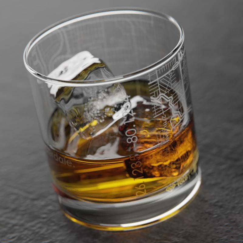 Well Told - Wholesale Drinking Glass/Cup - Fort Lauderdale, FL City Map - Etched Whiskey Rocks Glass4
