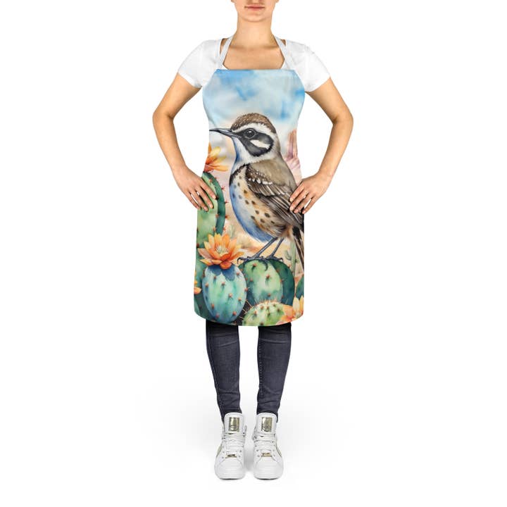 Caroline's Treasures - Wholesale Apron - Arizona Cactus Wren Kitchen Apron DAC7417