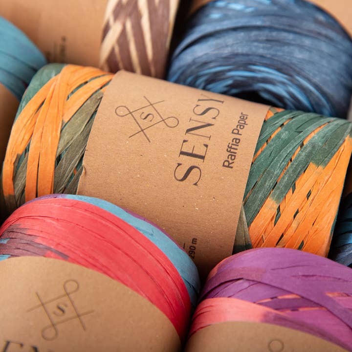 Sensy - Wholesale Craft supplies - Sensy Premium 317 yards %100 Paper Multi-Color Raffia Paper9