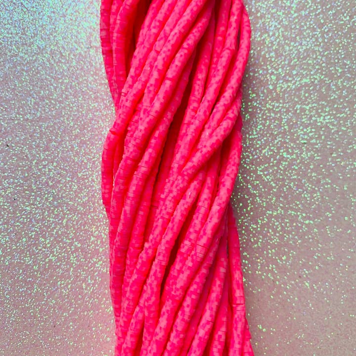 The Bead Bazaar - Wholesale Beads - Heishi Beads, Camo Pink Disc Beads, Spacer Beads, Polymer Clay Beads, Jewelry Making, Jewelry Supplies, Disc Beads, Camo Pink Heishi Bead