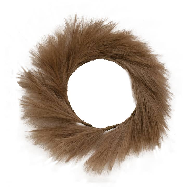 Col House Designs – wholesale Wreath – Pampas Grass Wreath 24" Taupe