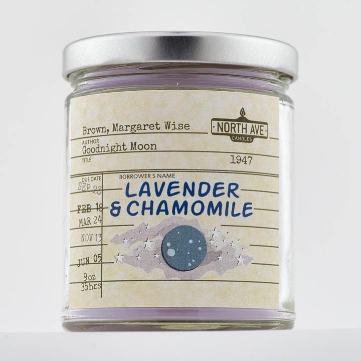 North Ave Candles - Wholesale Jar/Filled Candle - Book Candle / Goodnight Moon / bookstore merch0