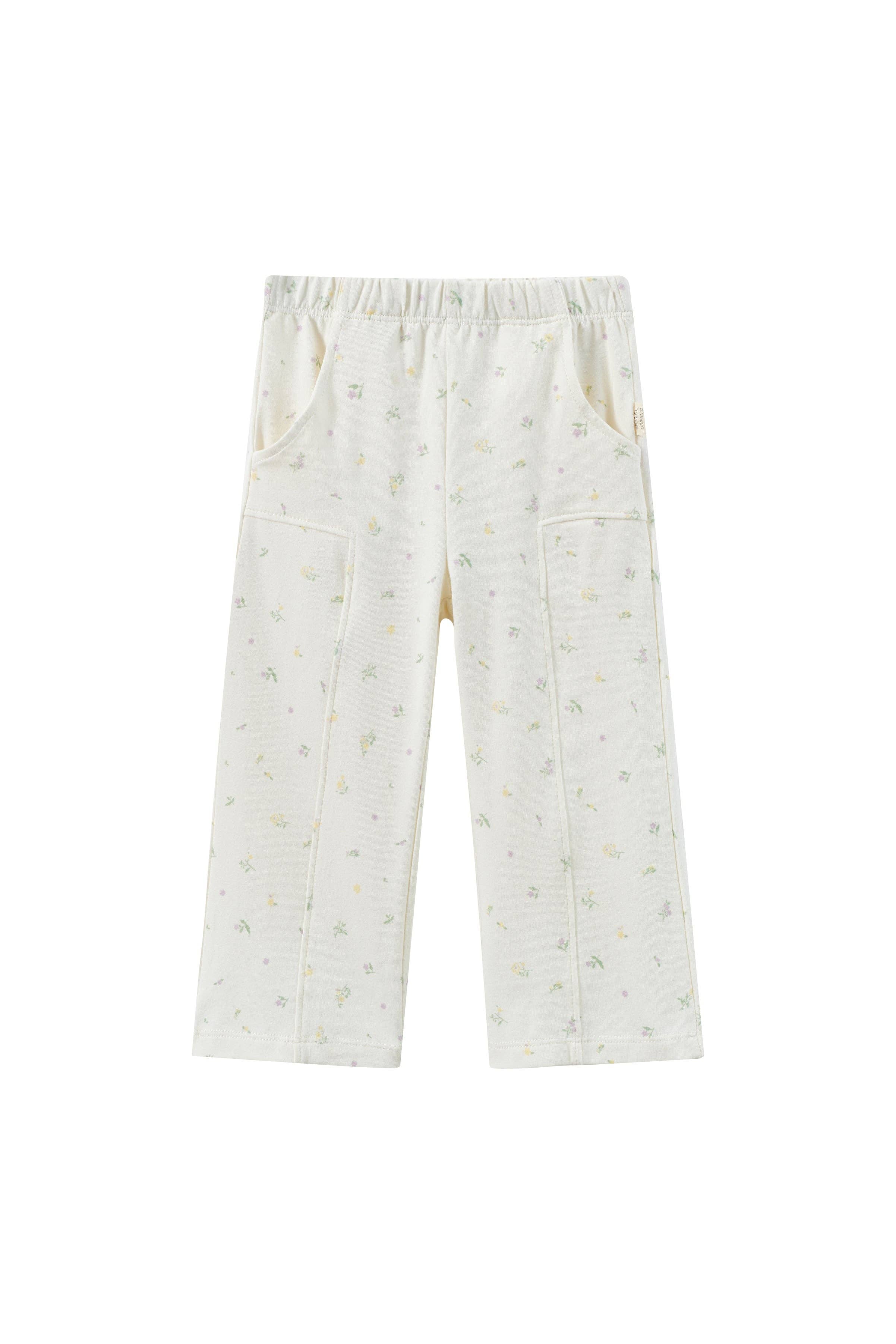 Norsu Organic - Wholesale Pants - Kids - Girl Flare Everyday Pant-Floral