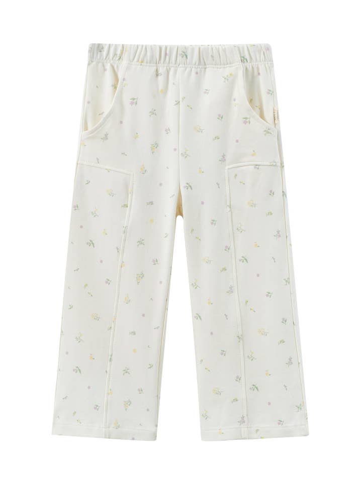 Calças Flare de Menina para Todos os Dias - Floral por atacado de Norsu Organic