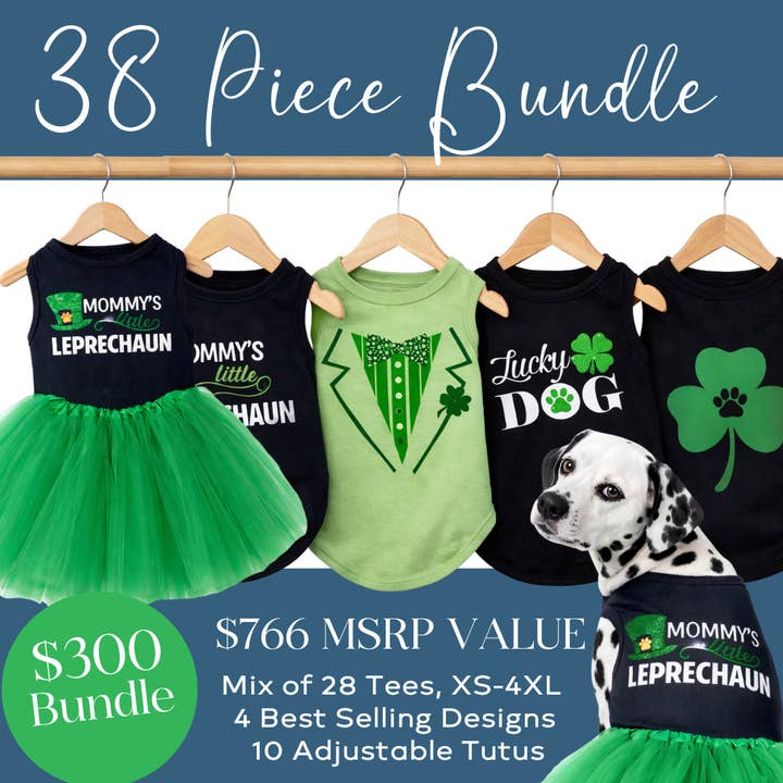 St Patrick's Day Pet Bundle: 38 Pieces - $300 - $766 MSRP for wholesale by House of FurBaby