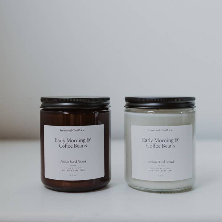 Ironwood Candle Co. - Wholesale Jar/Filled Candle - EARLY MORNING & COFFEE BEANS SOY CANDLES5