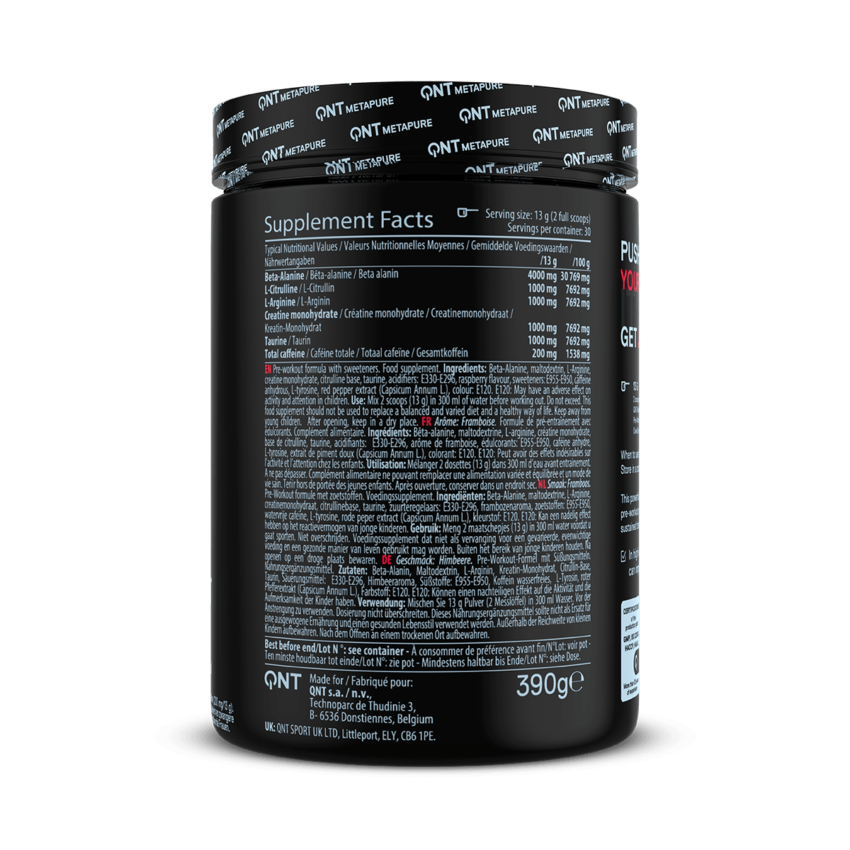 Gudis - Wholesale Oral Supplement/Vitamin - Pre-Workout Overdrive - Raspberry 390g3