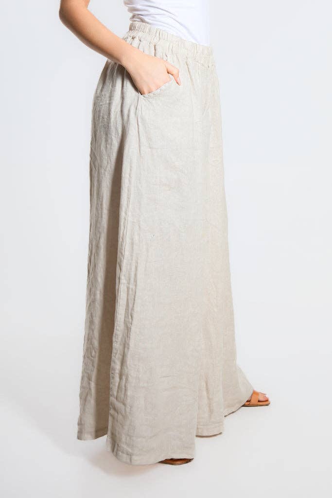 TINA Stephens Italy/Tees By Tina - Vente Pantalon – femme - Pantalon large en lin Angelena (PL187)14