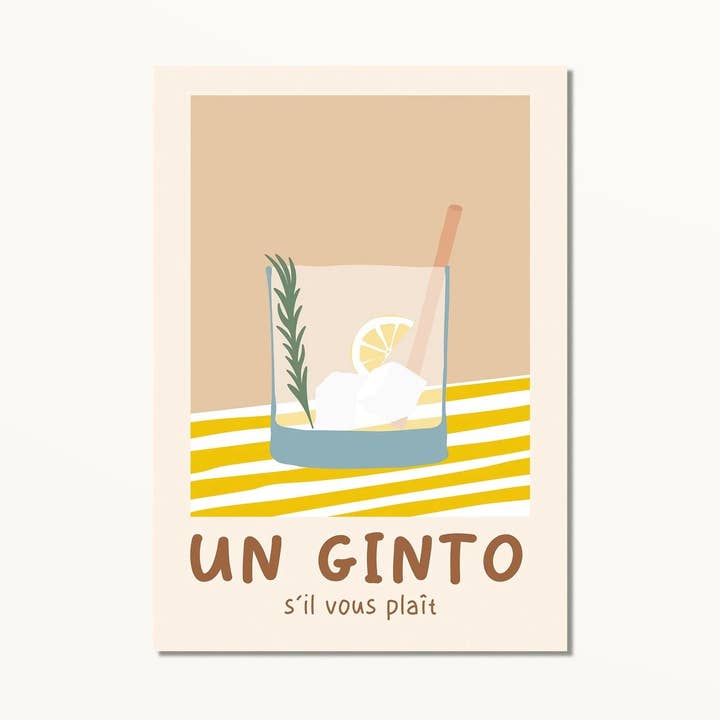Un ginto s'il vous plaît - affiche/poster pour la vente par karte.designs - joyeuse carterie