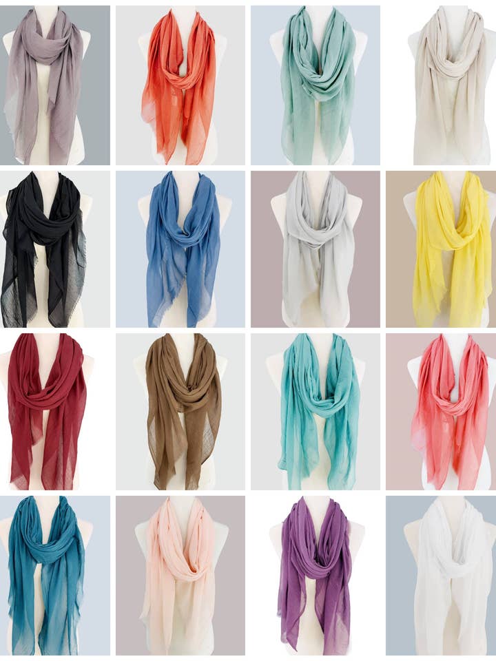JC023514 21 Colors- Super Soft Solid Color Scarf for wholesale by JC Sunny Fashion