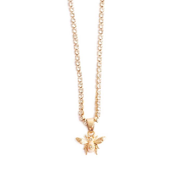 Collana in oro con ape smaltata M per la vendita all'ingrosso da parte di A&C Oslo