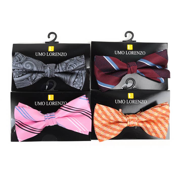 Selini New York - Wholesale Bow Tie - Men's - 12pc Assorted Men's Pattern Banded Bow Ties - FBB12-ASST-A
