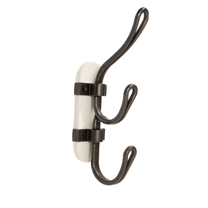 FH 9” Prong Swivel Wall Mounted Hooks – White / Black for wholesale by FantasHome