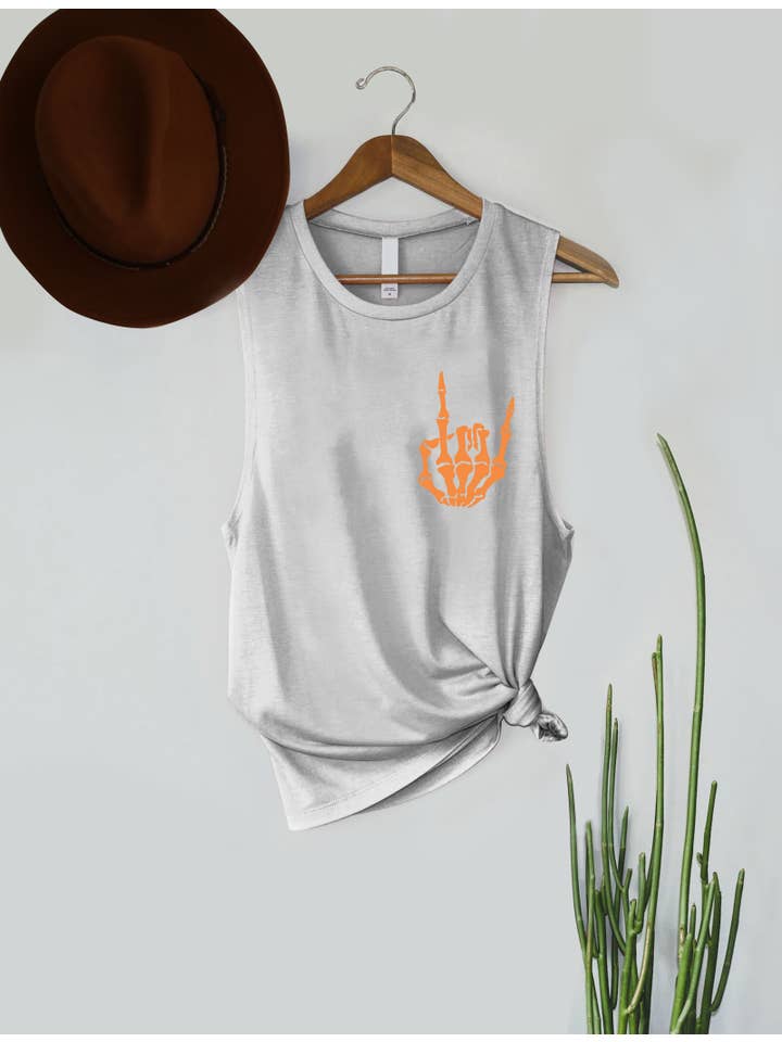 PINK NABI - Wholesale Tank Top - Women's - Halloween Skull hand5