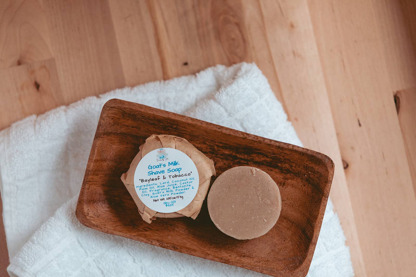 Soaps By Lela - Wholesale Shave Soap - Men's - Shave Soap with Bentonite Clay & Goat's Milk2