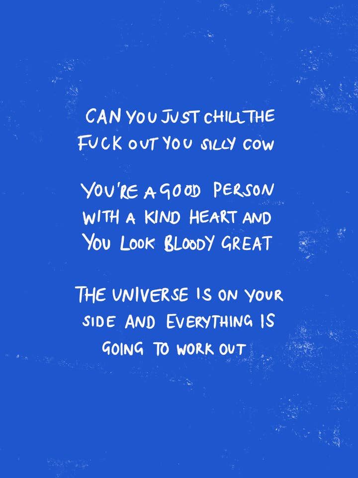 Het Universum Staat Aan Jouw Kant | Motiverende Blauwe Kunstprint voor wholesale door Peak Prints