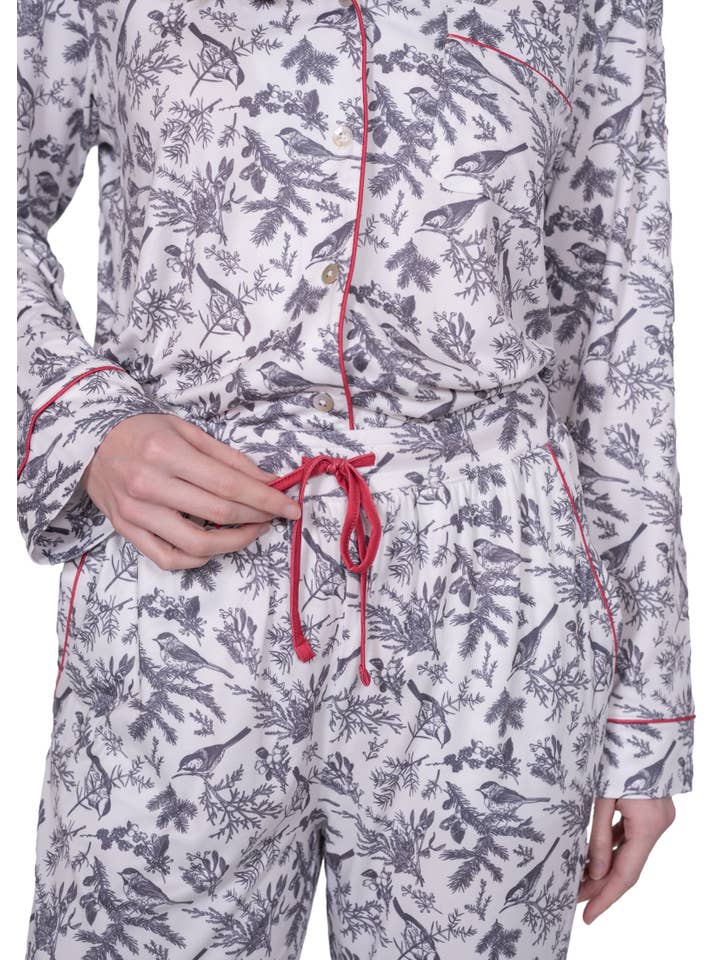 LATTELOVE - Wholesale Sleepwear Set - Women's - LS NOTCH COLLAR TOP & JOGGER PAJAMA GIFT SET24