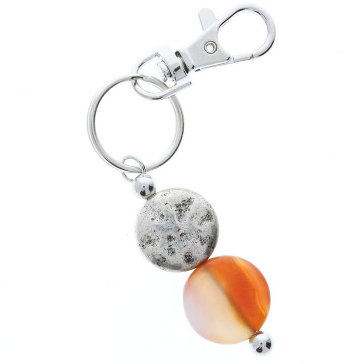 Agate bead Key chain or purse pull for wholesale by HHH Designs