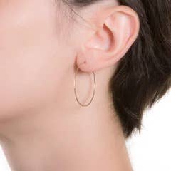Limbo Jewelry - Wholesale Hoop Earrings - Litho Eco Hoop Small - 1.5" Earrings1