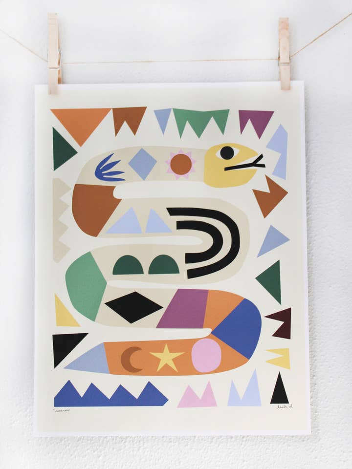 Sssnake Print for wholesale by Leah Duncan