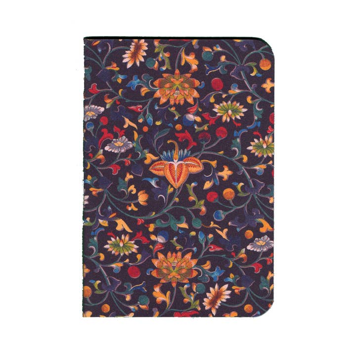 Vintage Floral Pattern Handcrafted Pocket Notebook for wholesale by American Pigeon Co