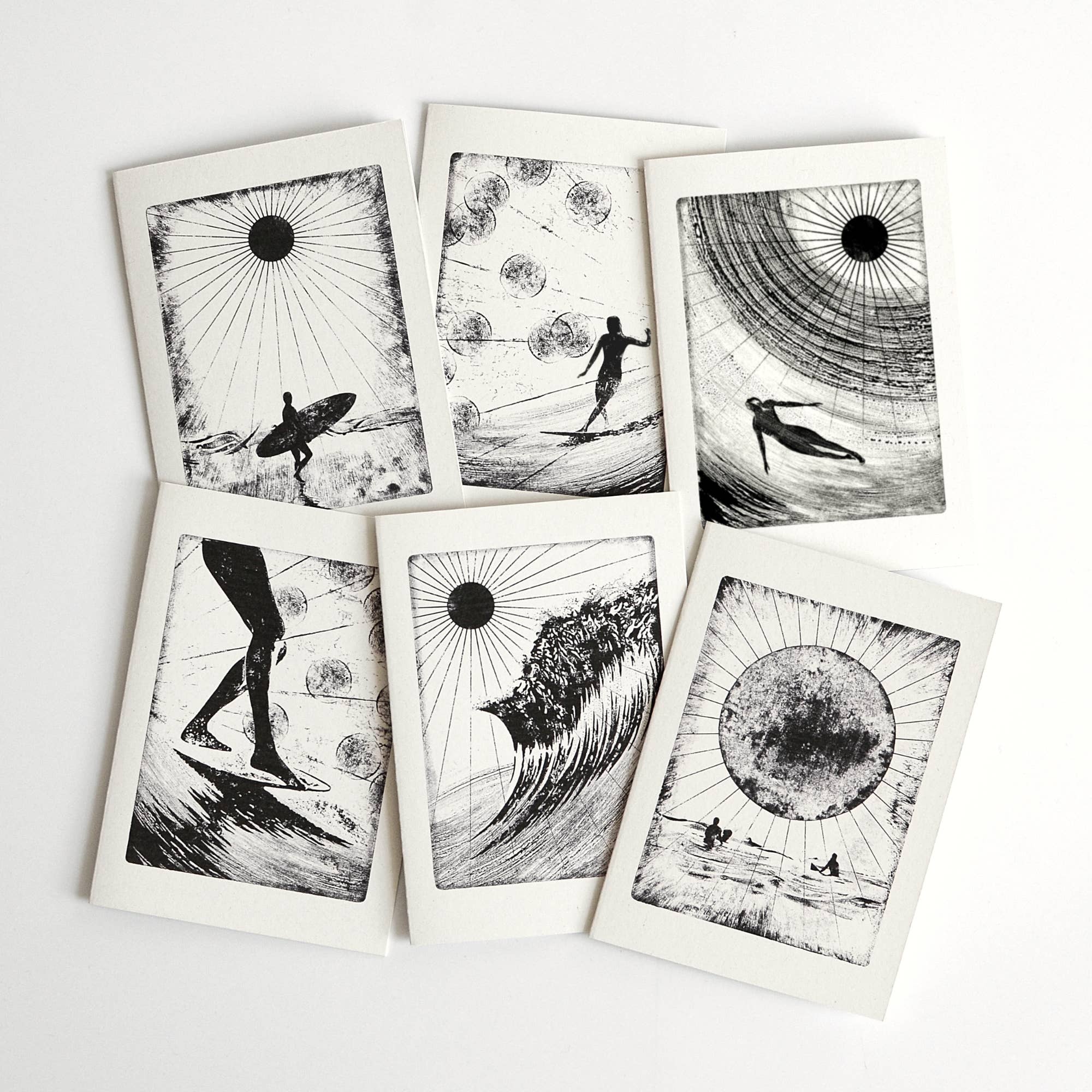 Luke Holcombe Studio - Wholesale Everyday Greeting Card - Chasing Waves Individual Card (A6) Surfing Summer Minimal8