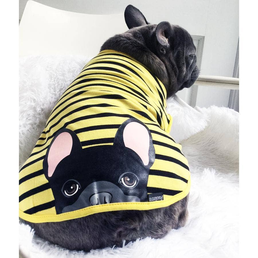 Frenchiestore - Wholesale Pet Shirt - Dog - Frenchie Shirt | Black French Bulldog in Bumblebee1
