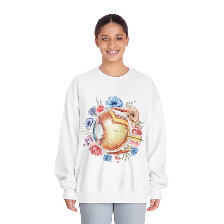Sudadera Eye Anatomy Flower con cuello para venta al por mayor de LimenDime Market