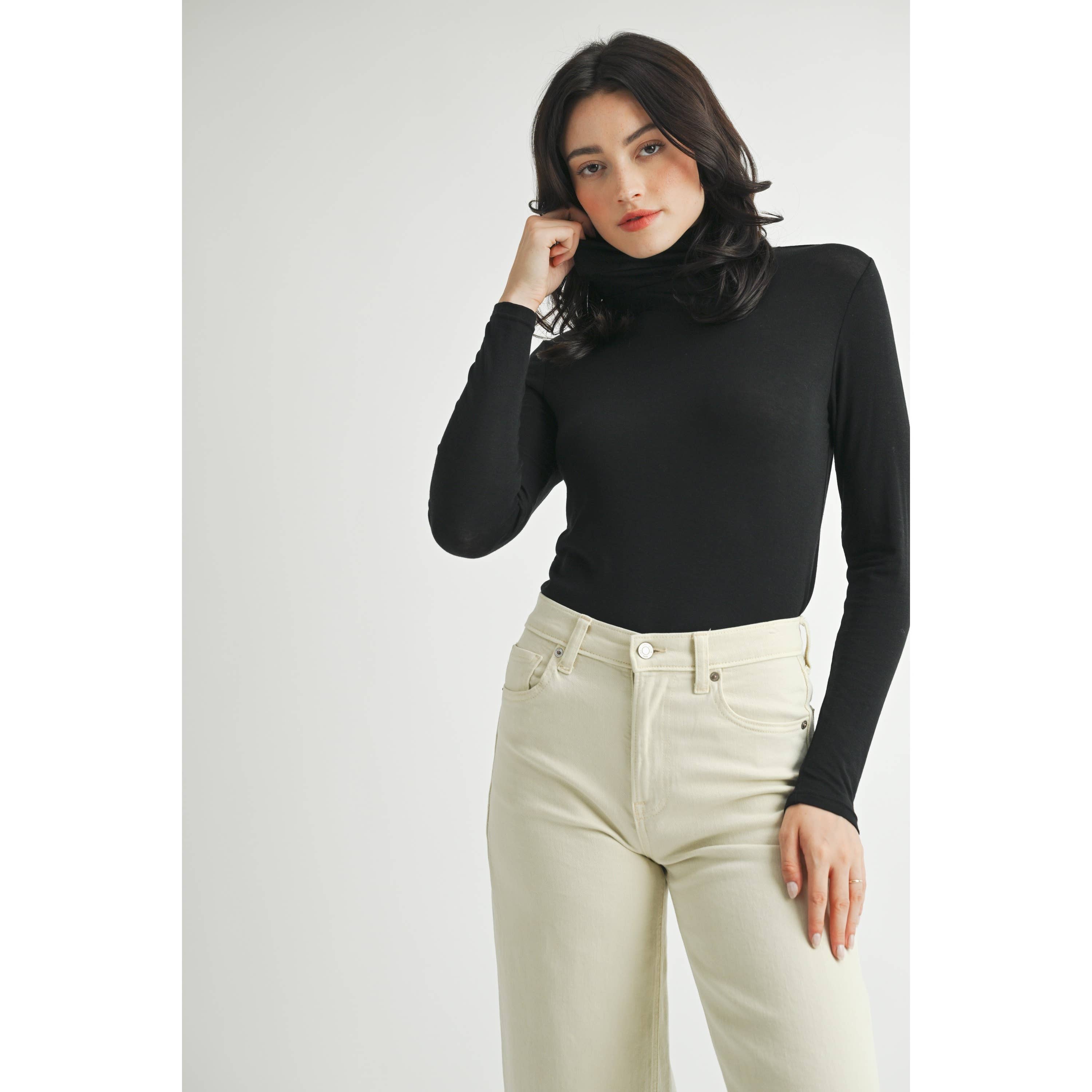 FUN2FUN - Wholesale Knit Top - Women's - BASIC TURTLENECK KNIT TOP2