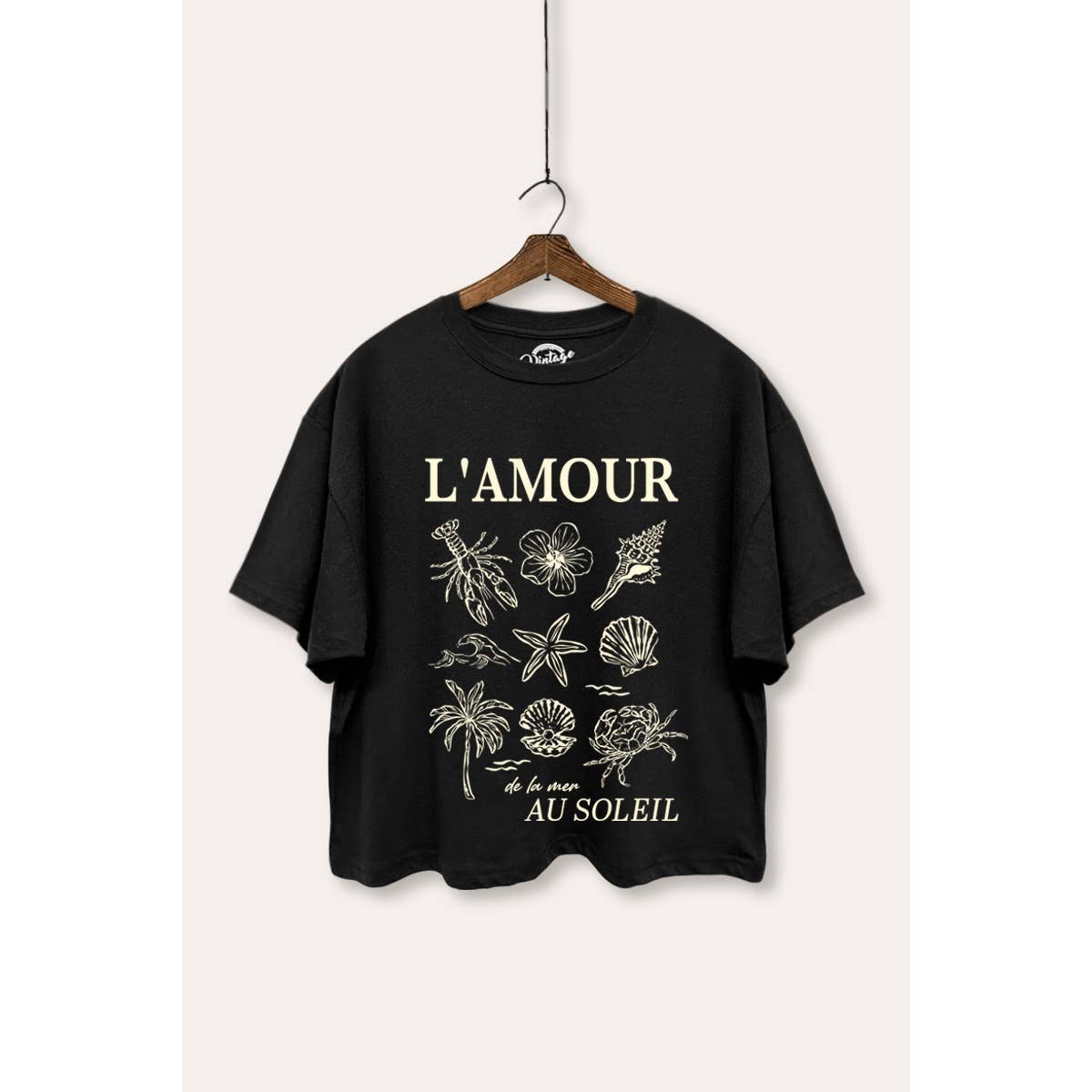 PINK NABI - Wholesale T-Shirt (Graphic) - Women's - L'AMOUR AU SOLEIL COASTAL GRAPHIC BOXY CROP TOP4