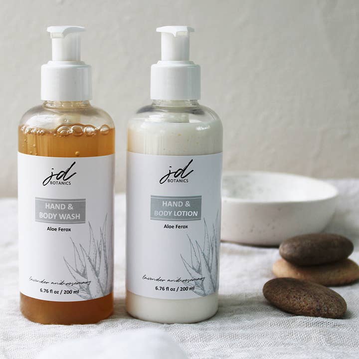 JDBotanics - Wholesale Body Wash/Shower Gel - aloe ferox hand and body wash with lavender and rosemary1