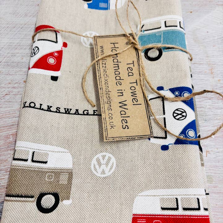 VW Camper Van Print Tea Towel for wholesale by Lizzie Dixon Designs