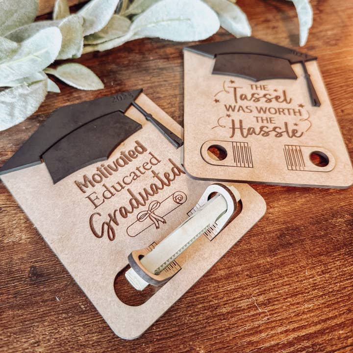 TwoByTwo Custom Creations LLC - Wholesale Graduation Card - Graduation gift- money holder-2025 grad
