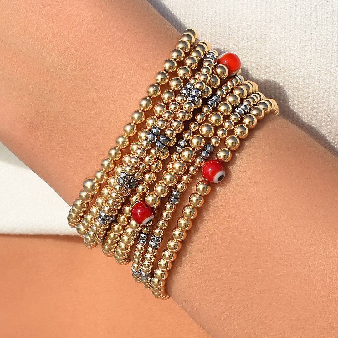 22 Jewelry - Wholesale Beaded Bracelet - NOOR BRACELET 4MM12