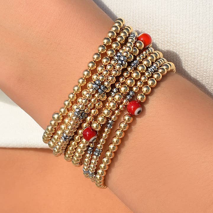 22 Jewelry - Wholesale Beaded Bracelet - NOOR BRACELET 4MM12