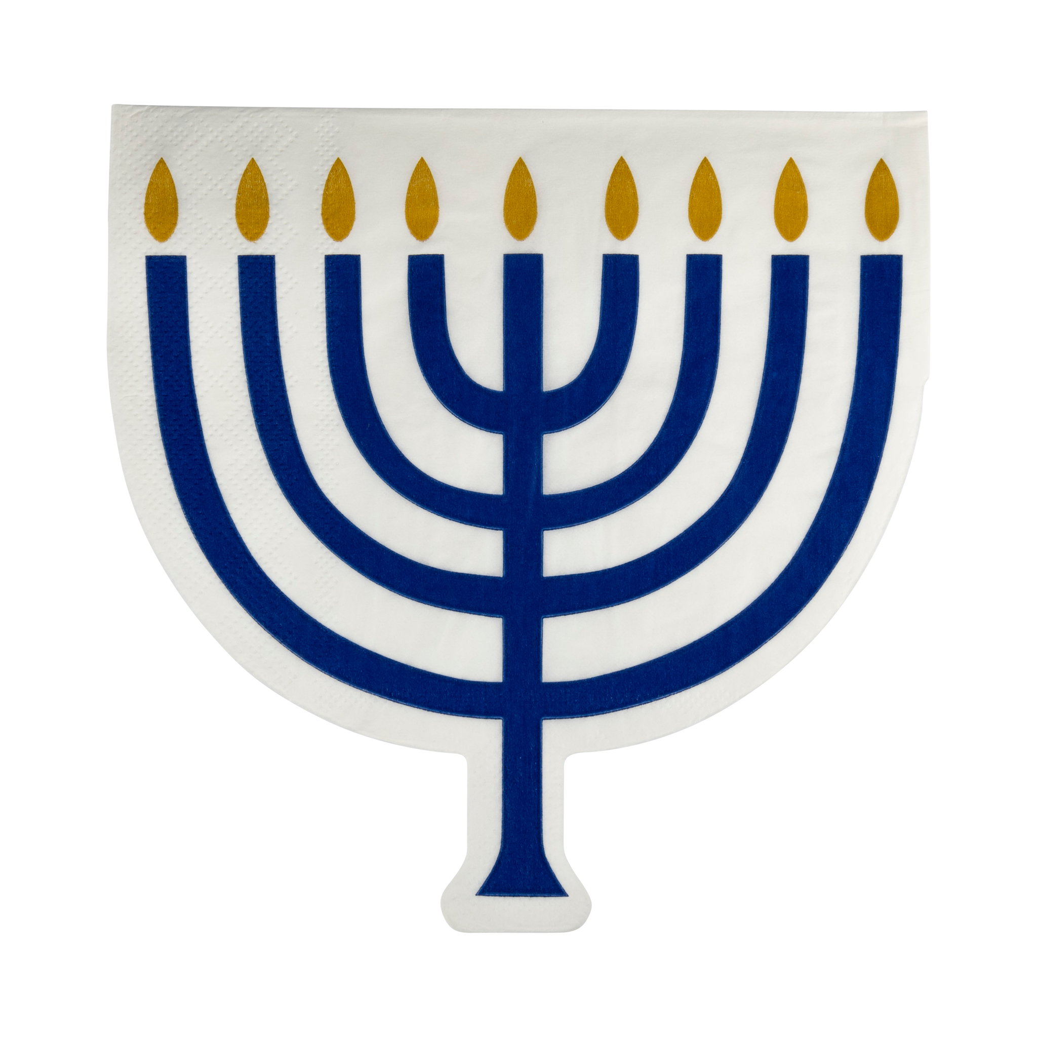 My Mind’s Eye - Wholesale Disposable Napkin - HNK1141 - Shaped Menorah Luncheon Napkin2