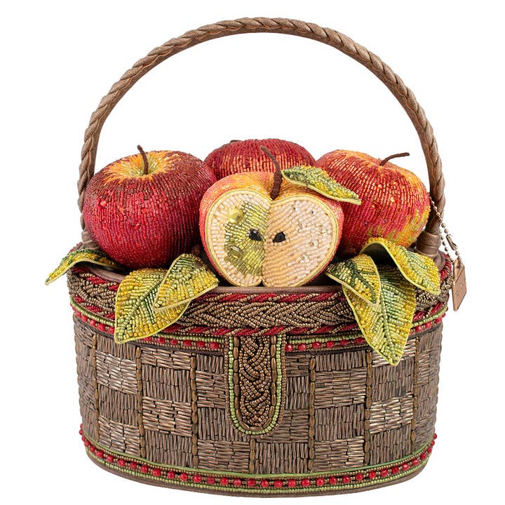 Appelboomgaard Kralen Fruitmand Handvat Tas voor wholesale door Mary Frances Accessories