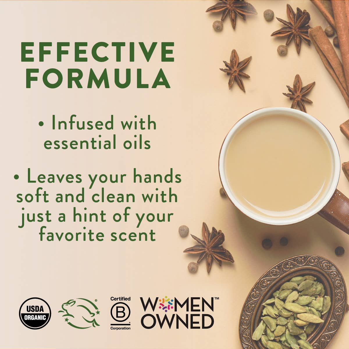 Rebel Green - Wholesale Hand Soap/Wash - Hand Soap - Chai Tea 12oz (unit)3