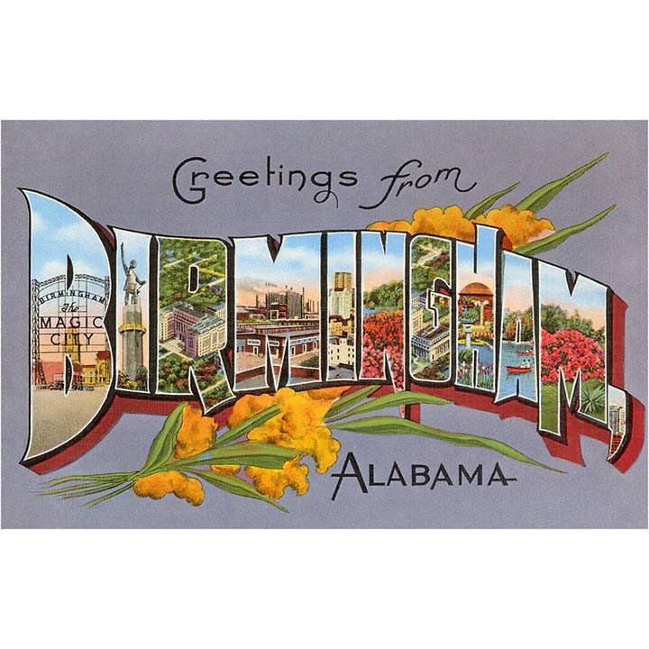 Found Image Press - Wholesale Postcard - Postcard AL-10 Greetings from Birmingham