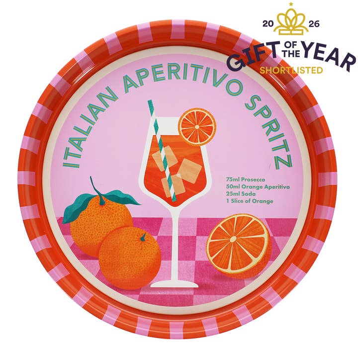 Ronde metalen serveerschaal - Aperitivo Spritz voor wholesale door Rex B2B - Europe