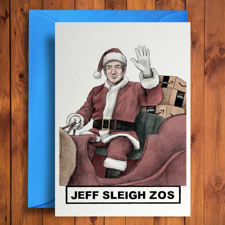 Jeff Sleigh zos - Funny Christmas Card for wholesale by Quite Good Cards