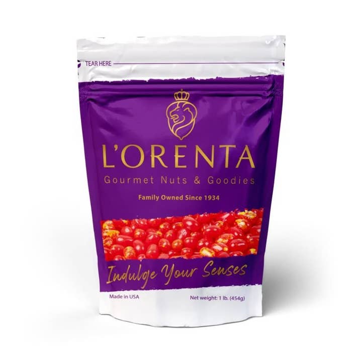L'Orenta Nuts - Wholesale Gummy - Jelly Belly, Sizzling Cinnamon (Jelly Beans) - 20 lb. Case