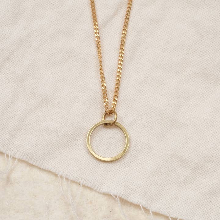 BRASSCAKE Jewelry - Wholesale Pendant/Charm Necklace - CIRCLE NECKLACE//Brass jewelry, sustainable, gold