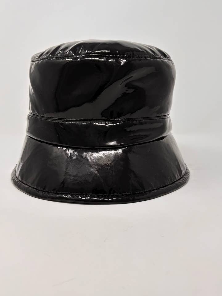Black Patent Rain Hat for wholesale by Kyi Kyi
